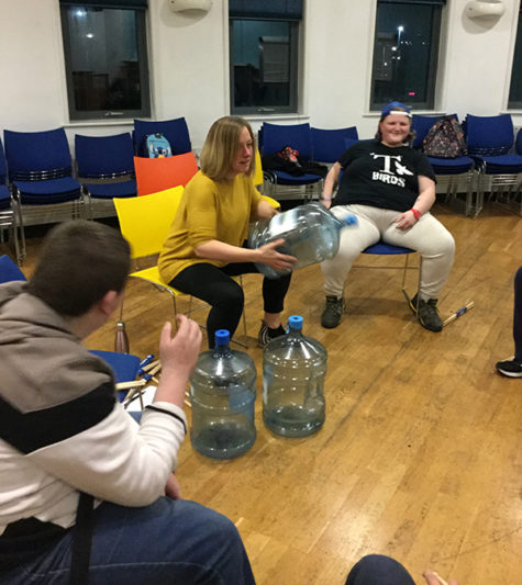 Photo: learning about Junk Percussion!