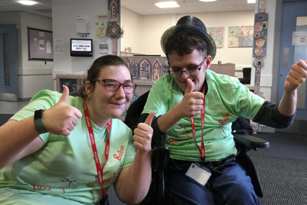 photo - oung Leaders Amy and Scott give the thumbs up