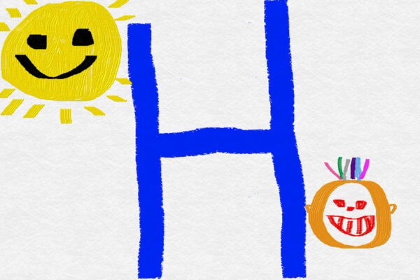 picture - sunshine 'H' and smiling face