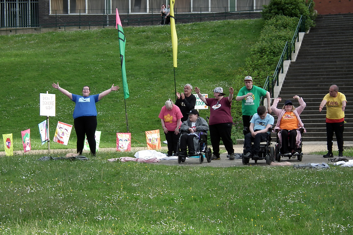 Photo: Our first ever outdoor arts production!